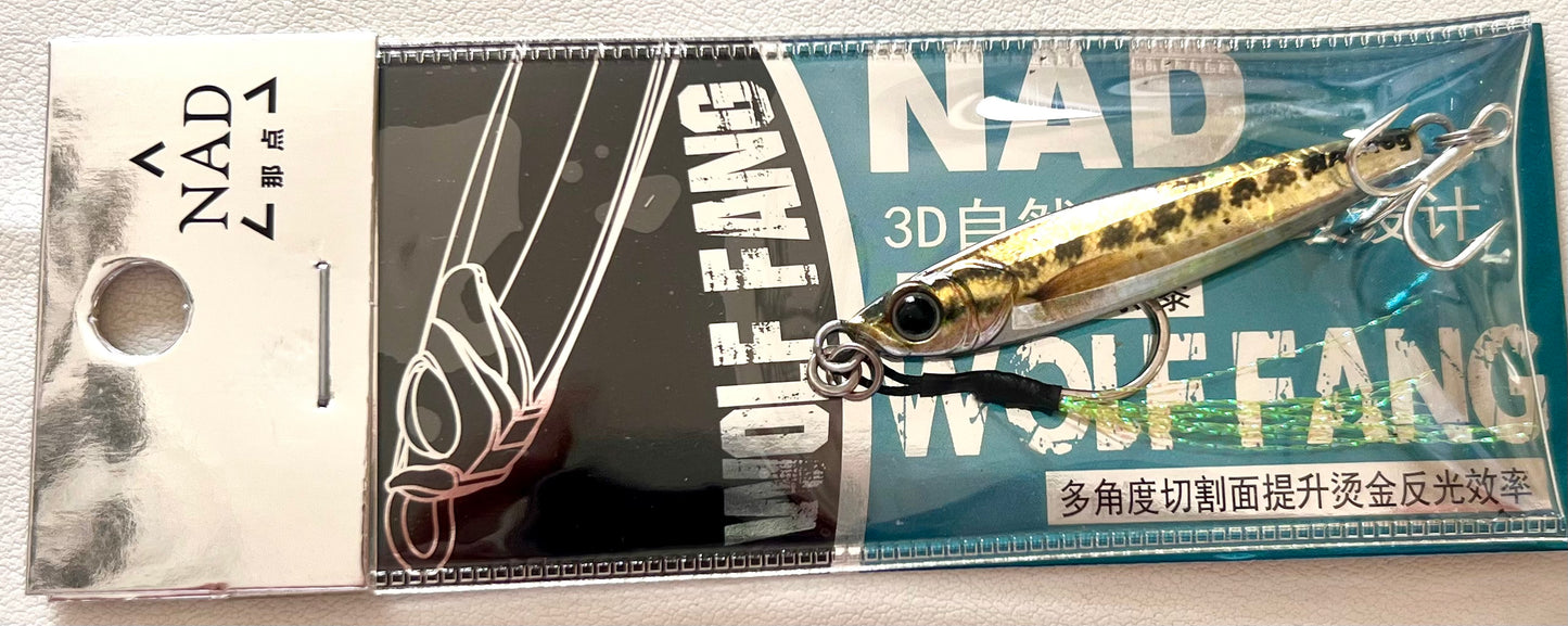 Esca artificiale NADWOLF FANG con piastra di ferro, 3D, scarafaggio bionico, esca per la pesca in mare in acqua dolce a lungo lancio