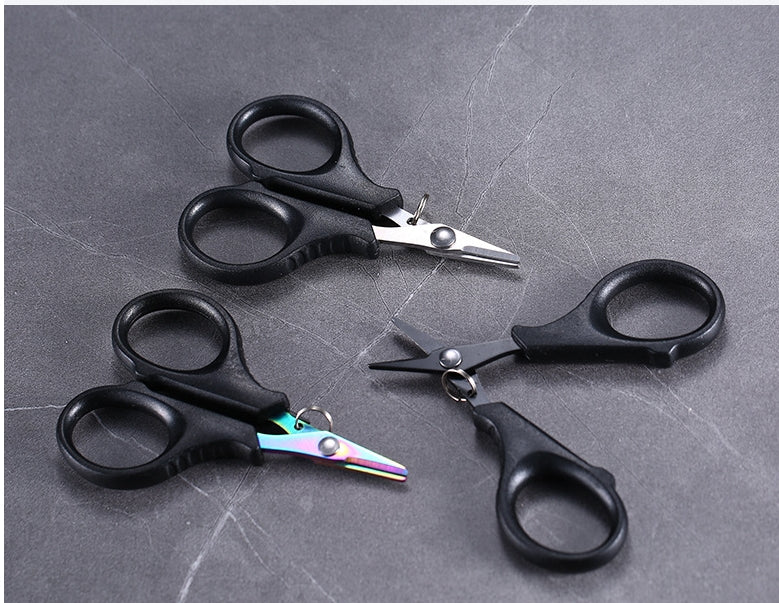 ✂️ Forbici da Pesca Multifunzionali in Acciaio Inox Rivestite in Titanio – Taglio Preciso per Linea PE, Nylon, Piombo