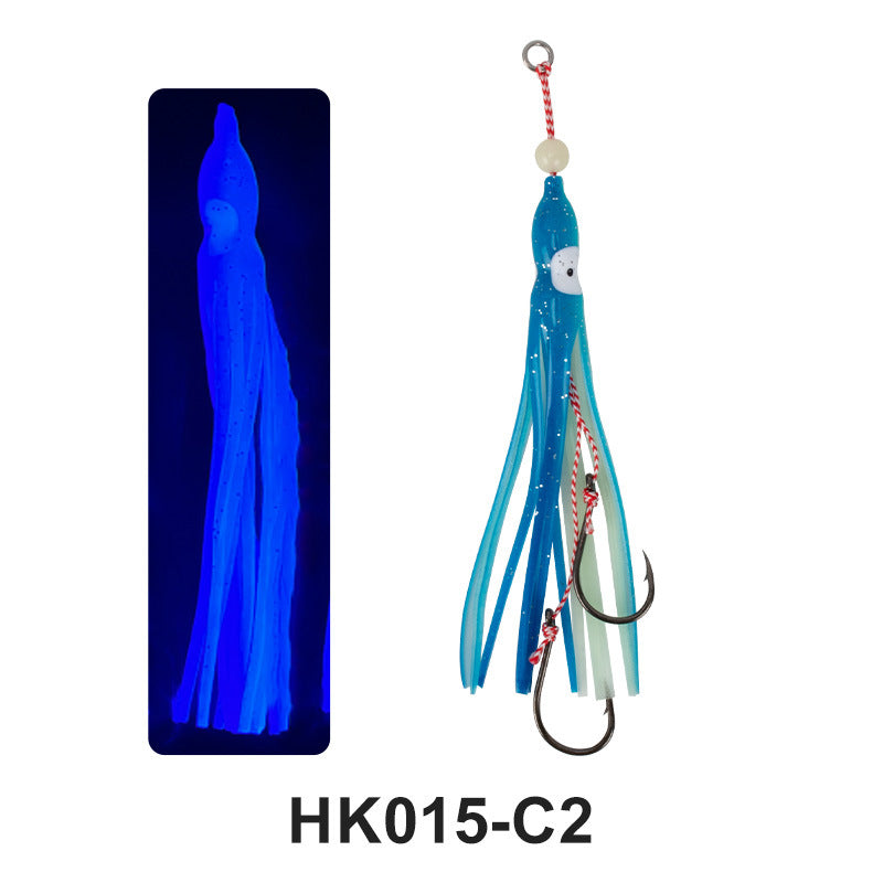 🦑 Esche da Mare Luminose a Forma di Calamaro 12cm – Confezione da 10 Pezzi