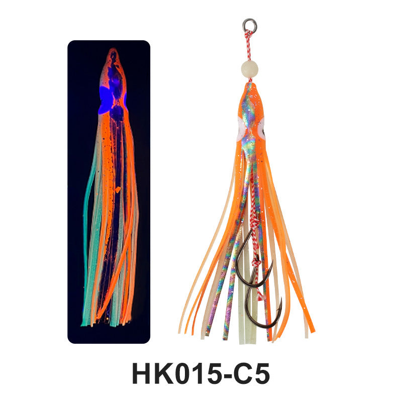 🦑 Esche da Mare Luminose a Forma di Calamaro 12cm – Confezione da 10 Pezzi