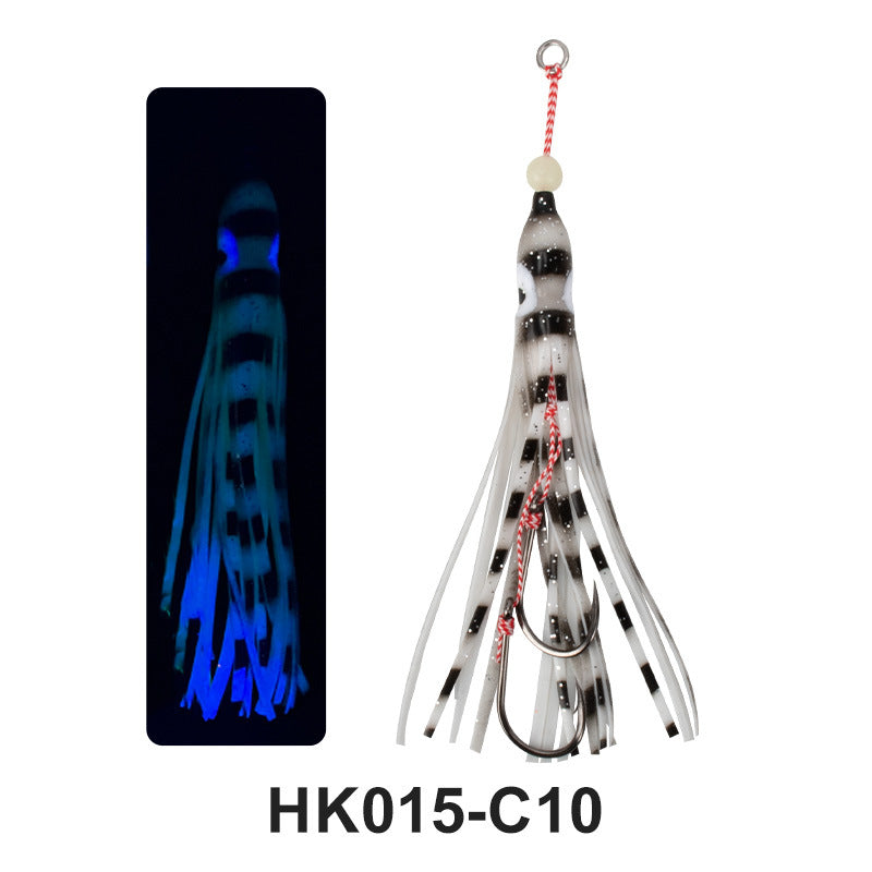 🦑 Esche da Mare Luminose a Forma di Calamaro 12cm – Confezione da 10 Pezzi