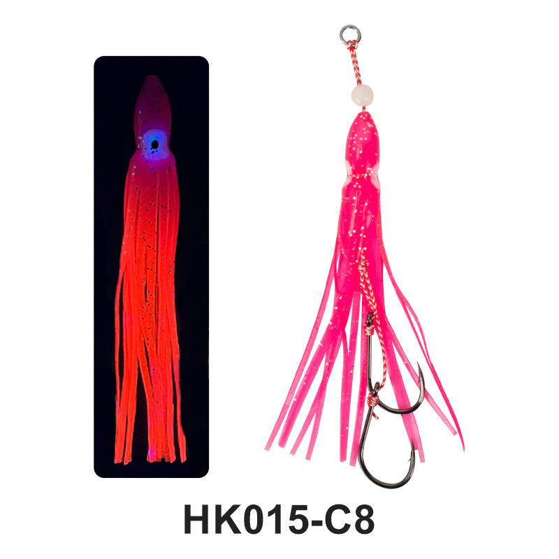 🦑 Esche da Mare Luminose a Forma di Calamaro 12cm – Confezione da 10 Pezzi