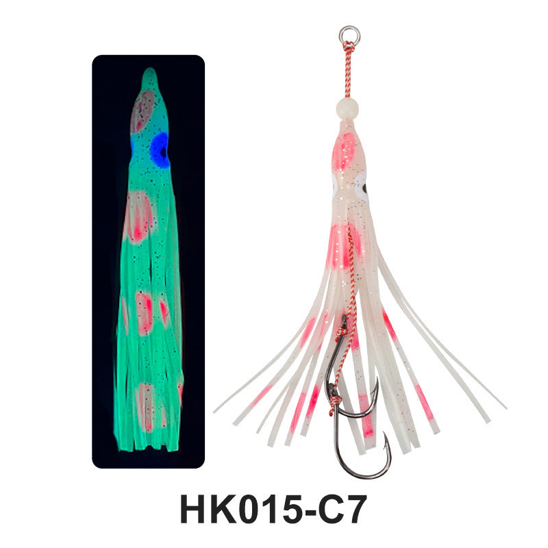 🦑 Esche da Mare Luminose a Forma di Calamaro 12cm – Confezione da 10 Pezzi