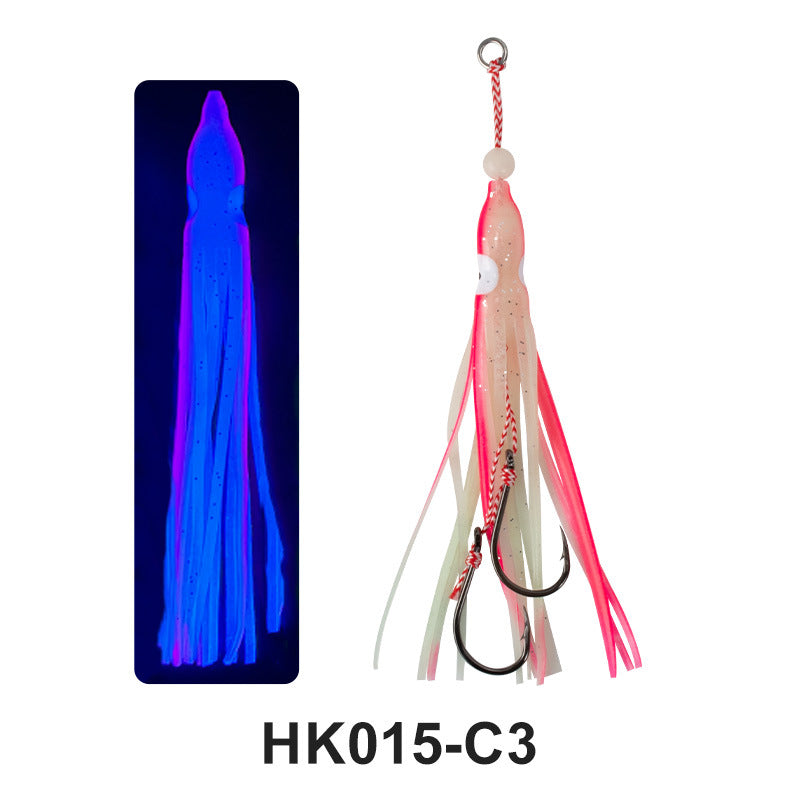 🦑 Esche da Mare Luminose a Forma di Calamaro 12cm – Confezione da 10 Pezzi