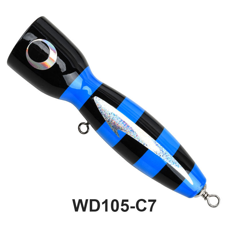 ๐ WD105 Popping Lure โ Esche in Legno per Big Game Saltwater