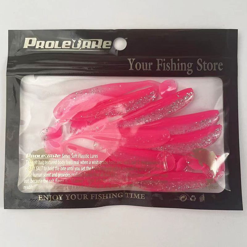 ๐ Soft Bait T-Tail Bicolore โ Super Morbido PVC (10 pezzi)