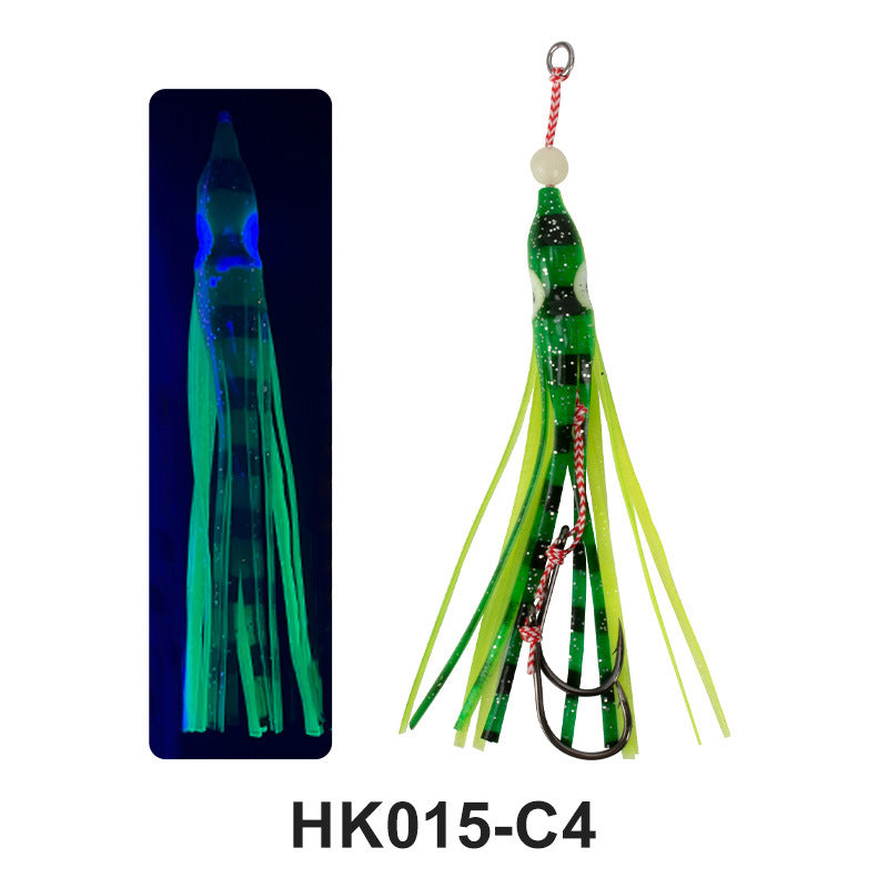 🦑 Esche da Mare Luminose a Forma di Calamaro 12cm – Confezione da 10 Pezzi