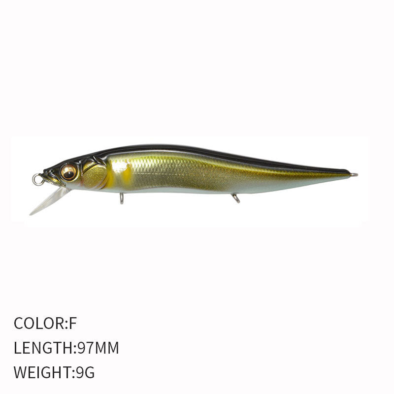🎯 Minnow Galleggiante 97mm / 9g – Azione Sospesa ed Eccellente per Lanci Lontani