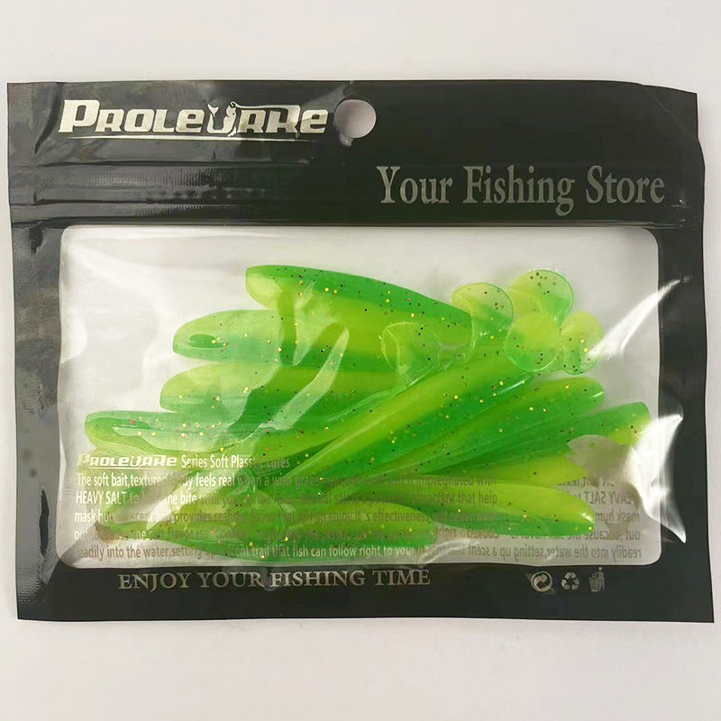 ๐ Soft Bait T-Tail Bicolore โ Super Morbido PVC (10 pezzi)