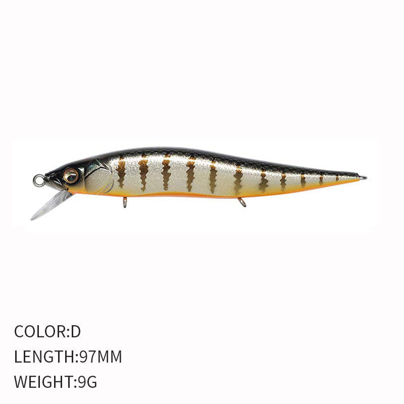 🎯 Minnow Galleggiante 97mm / 9g – Azione Sospesa ed Eccellente per Lanci Lontani
