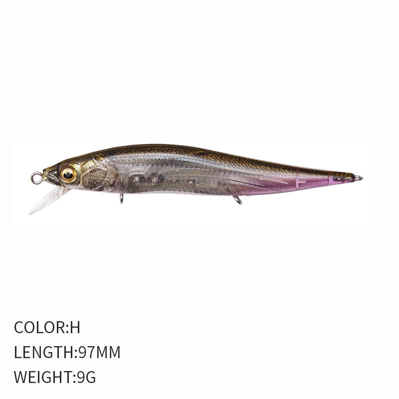 🎯 Minnow Galleggiante 97mm / 9g – Azione Sospesa ed Eccellente per Lanci Lontani