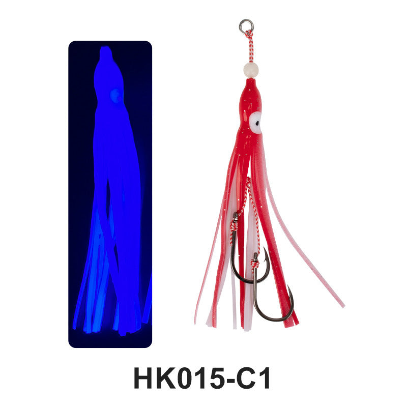 🦑 Esche da Mare Luminose a Forma di Calamaro 12cm – Confezione da 10 Pezzi