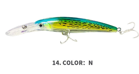🎯 Minnow Galleggiante 140mm / 47.6g – Lancio Lungo, Alta Stabilità, Massimo Realismo