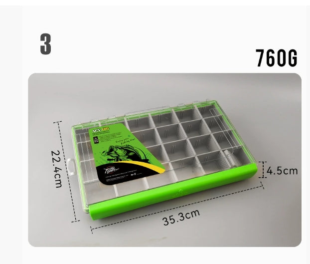 🎣 Scatola Porta Esche da Pesca – Multifunzione, Impermeabile, Robusta 📦 Disponibile in 2 misure – Vari colori – Grande capacità – Disposizione interna regolabile