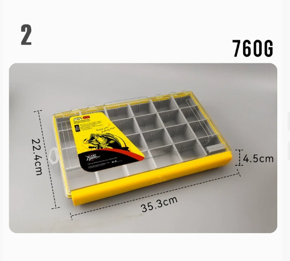 🎣 Scatola Porta Esche da Pesca – Multifunzione, Impermeabile, Robusta 📦 Disponibile in 2 misure – Vari colori – Grande capacità – Disposizione interna regolabile