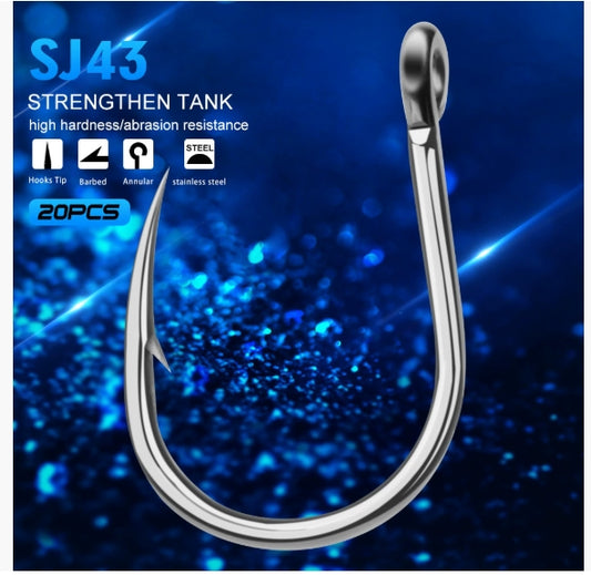 🪝 Ami da Pesca PROBEROS SJ43 – Acciaio Inossidabile ad Alta Resistenza per Jigging e Pesca in Mare Ideali per pesca in mare, jigging, barca, artificiali tipo metal jig.