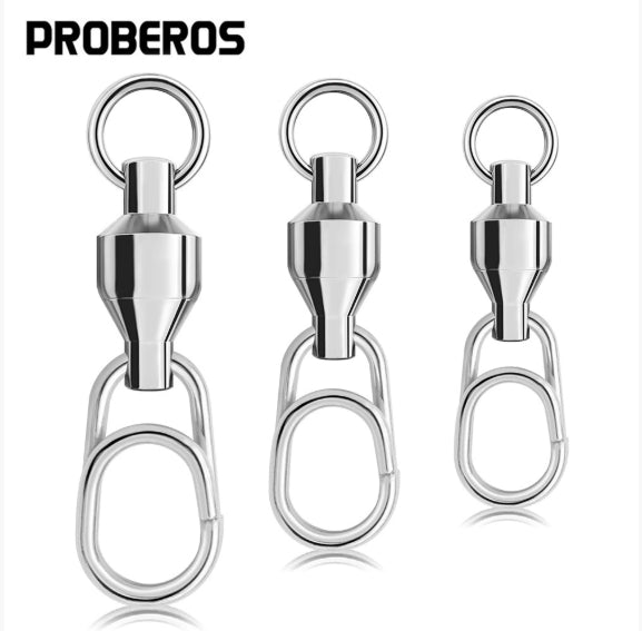 Girella a Cuscinetti con Moschettone Ovale – Acciaio Inox  5pz/confezione