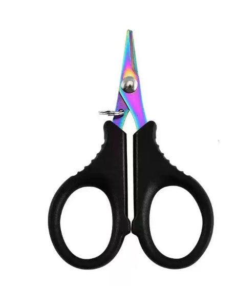✂️ Forbici da Pesca Multifunzionali in Acciaio Inox Rivestite in Titanio – Taglio Preciso per Linea PE, Nylon, Piombo