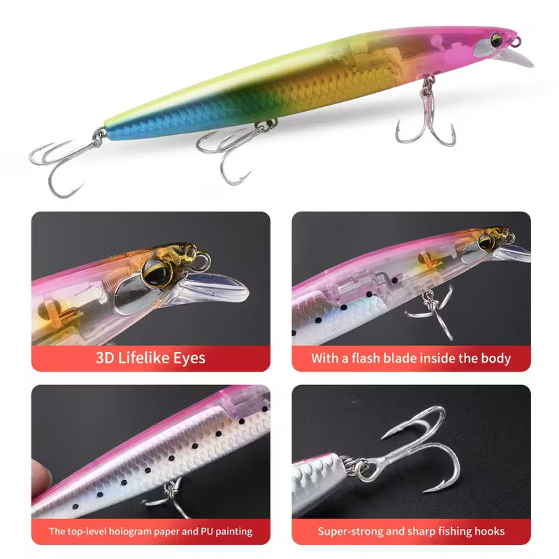 Minnow galleggiante a paletta corta “Crazy Scale” – 14.5cm / 27g