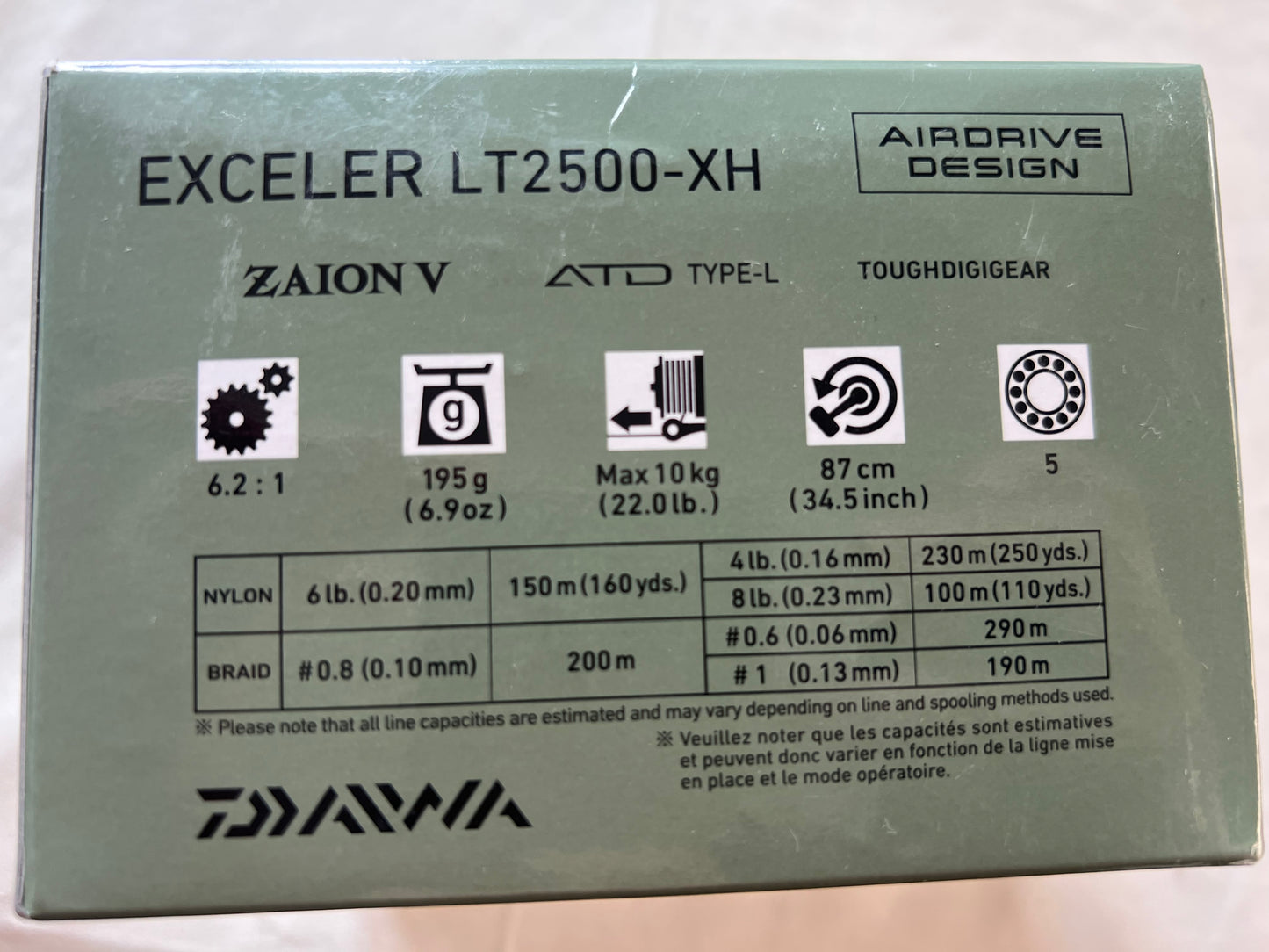 DAIWA 23 EXCELER LTDAIWA's exclusive carbon composite, ZAION V,