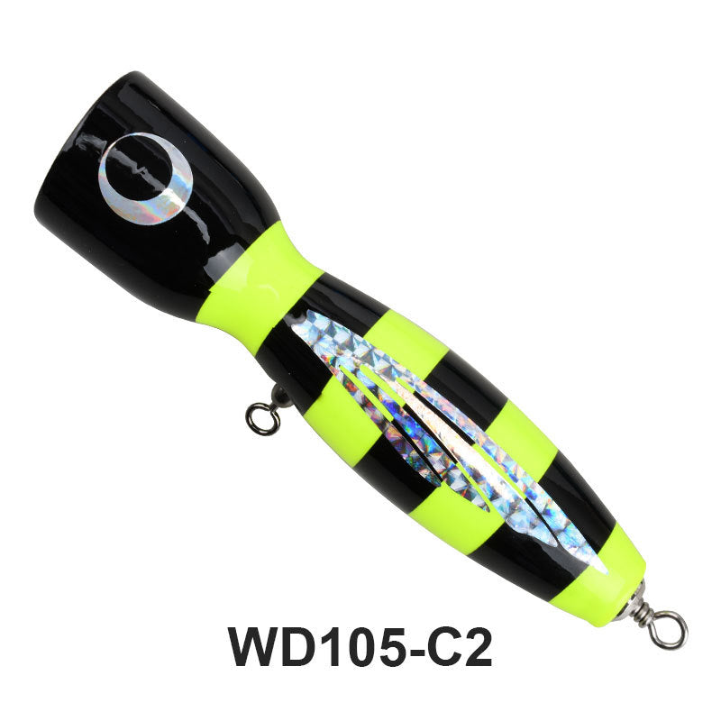 🌊 WD105 Popping Lure – Esche in Legno per Big Game Saltwater