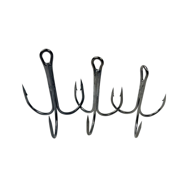 🪝 FAN’S Lure Treble Hook in Acciaio ad Alto Tenore di Carbonio – Nero