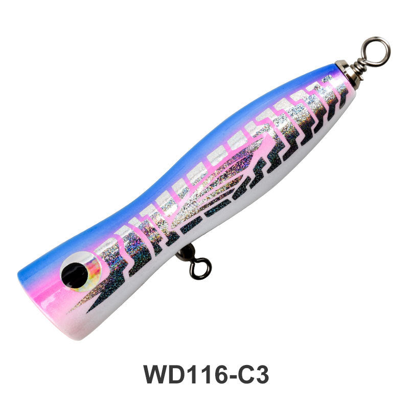 🌊 WD116 Popping Lure – Esche Galleggianti in Legno per Predatori Oceanici