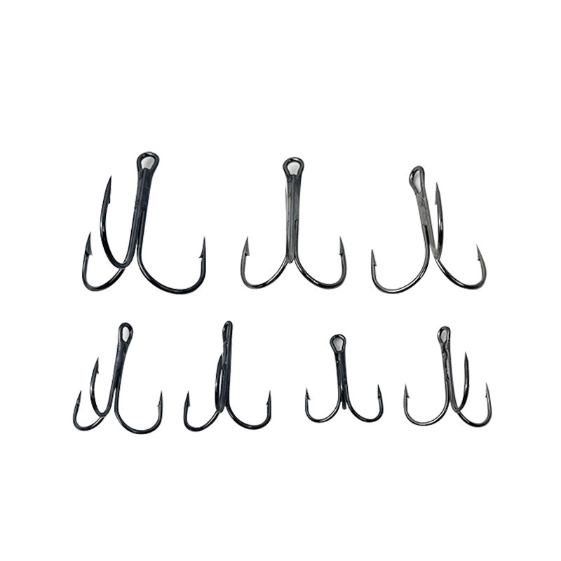 🪝 FAN’S Lure Treble Hook in Acciaio ad Alto Tenore di Carbonio – Nero