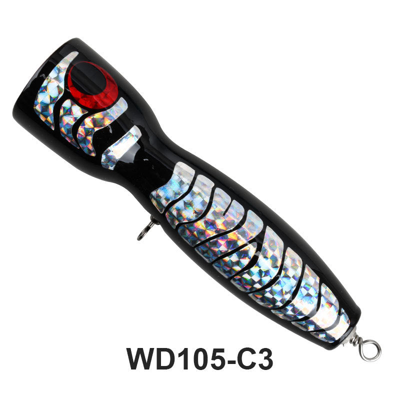 🌊 WD105 Popping Lure – Esche in Legno per Big Game Saltwater