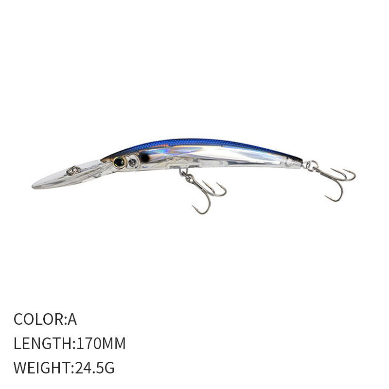 🎯 Minnow Galleggiante 170mm / 24.5g – Lungo Labbro per Nuoto Ampio e Riflessi Psichedelici