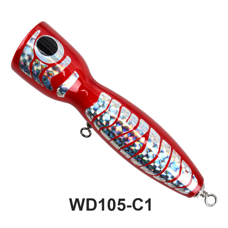 🌊 WD105 Popping Lure – Esche in Legno per Big Game Saltwater
