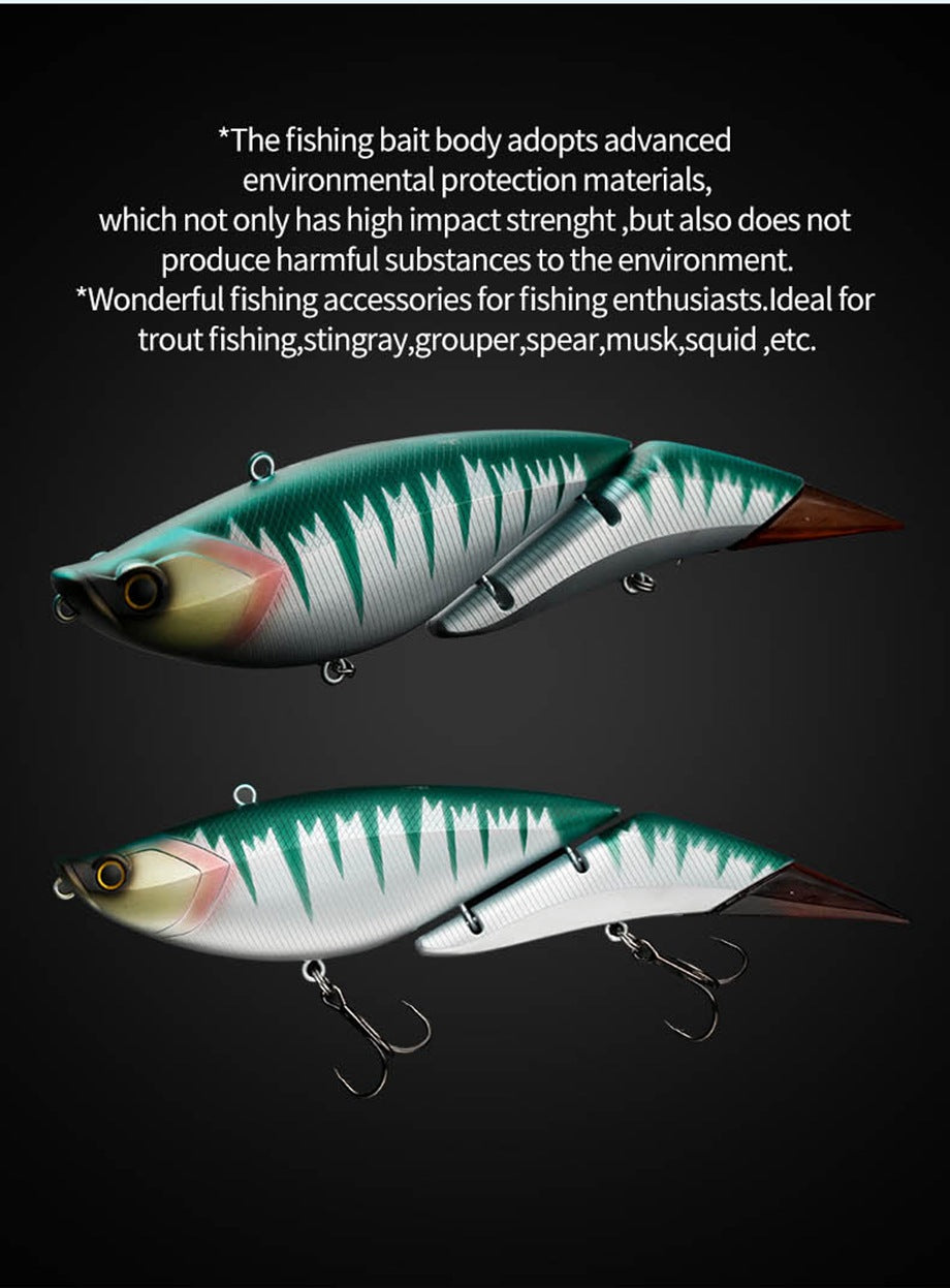 19cm 55g 2-Segment Floating Swimbait Lure with Replaceable Tail – Hard Bait for Bass, Mackerel & Tuna