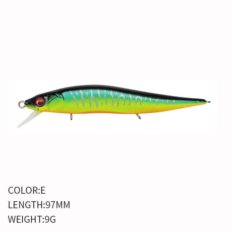 🎯 Minnow Galleggiante 97mm / 9g – Azione Sospesa ed Eccellente per Lanci Lontani