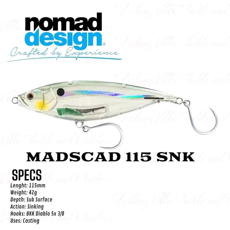 🎣 FAN'S Lure – Nomad Madscad 115 Sinking Pencil (11.5cm / 42g) (senza confezione)
