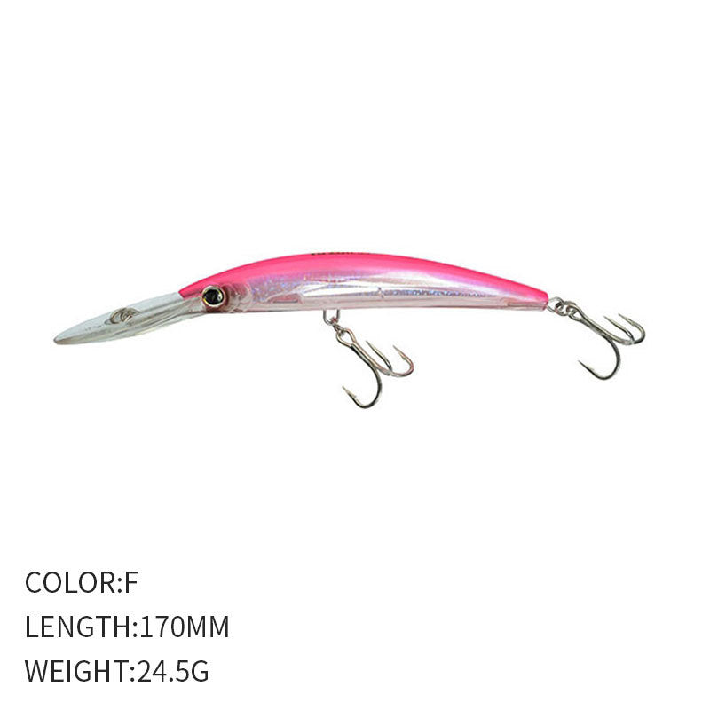 🎯 Minnow Galleggiante 170mm / 24.5g – Lungo Labbro per Nuoto Ampio e Riflessi Psichedelici