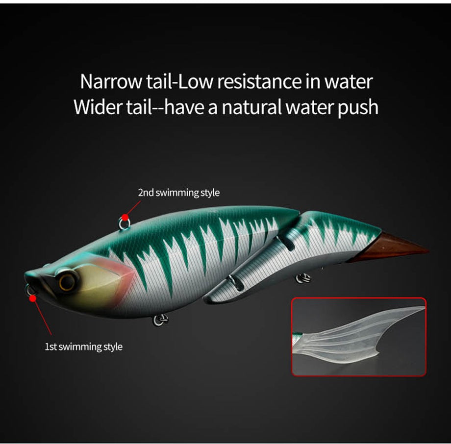19cm 55g 2-Segment Floating Swimbait Lure with Replaceable Tail – Hard Bait for Bass, Mackerel & Tuna