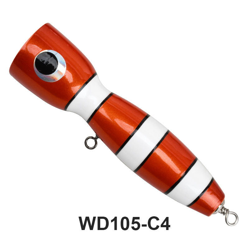 🌊 WD105 Popping Lure – Esche in Legno per Big Game Saltwater
