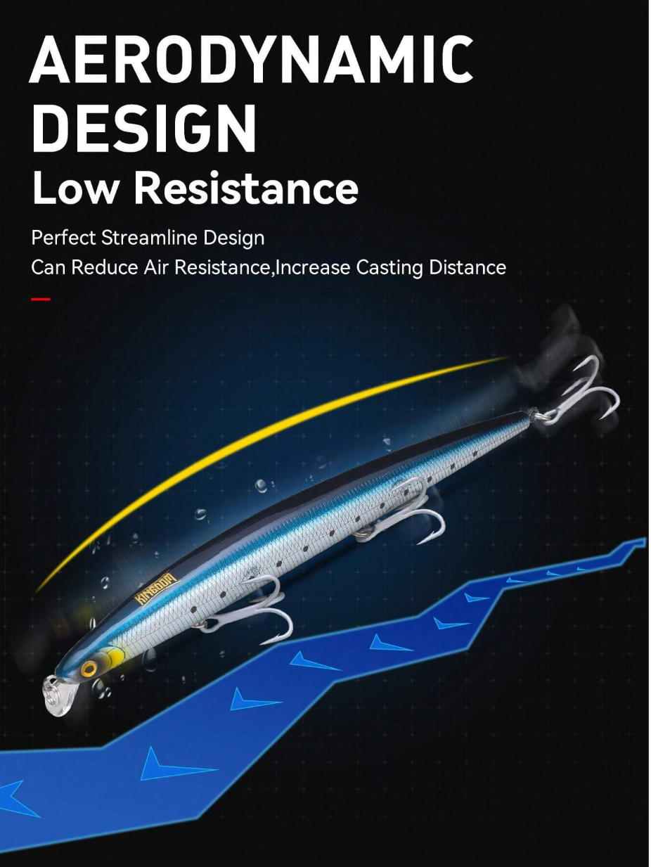 Leurres de pêche en mer KINGDOM 180 mm 29 g 33 g