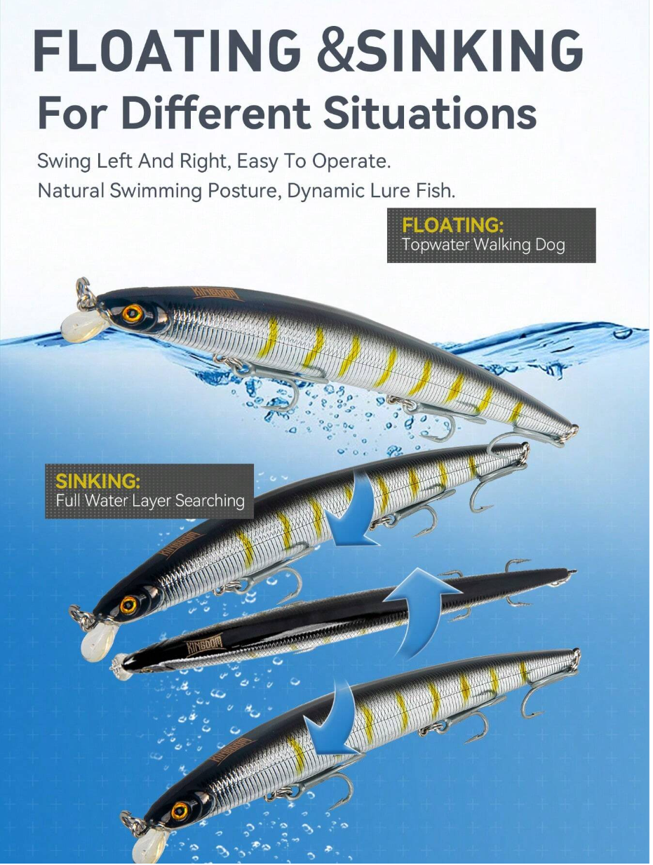 Leurres de pêche en mer KINGDOM 180 mm 29 g 33 g