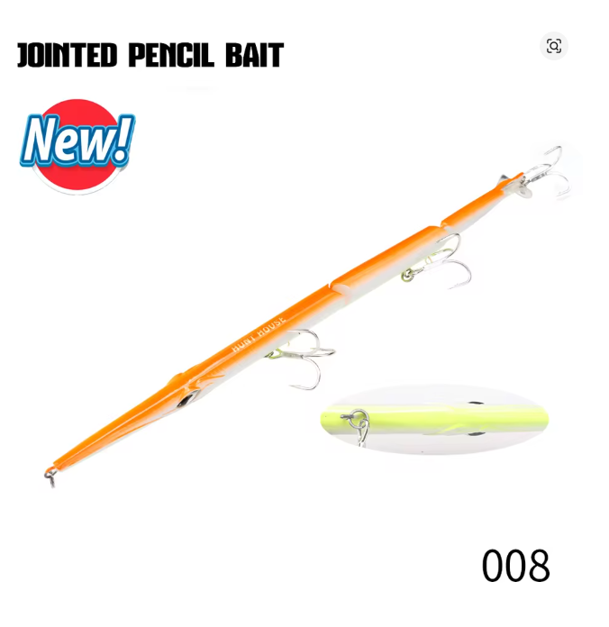Hunthouse Matita Snodata 3 Sezioni – 255mm / 30.6g – Swimbait Affondante