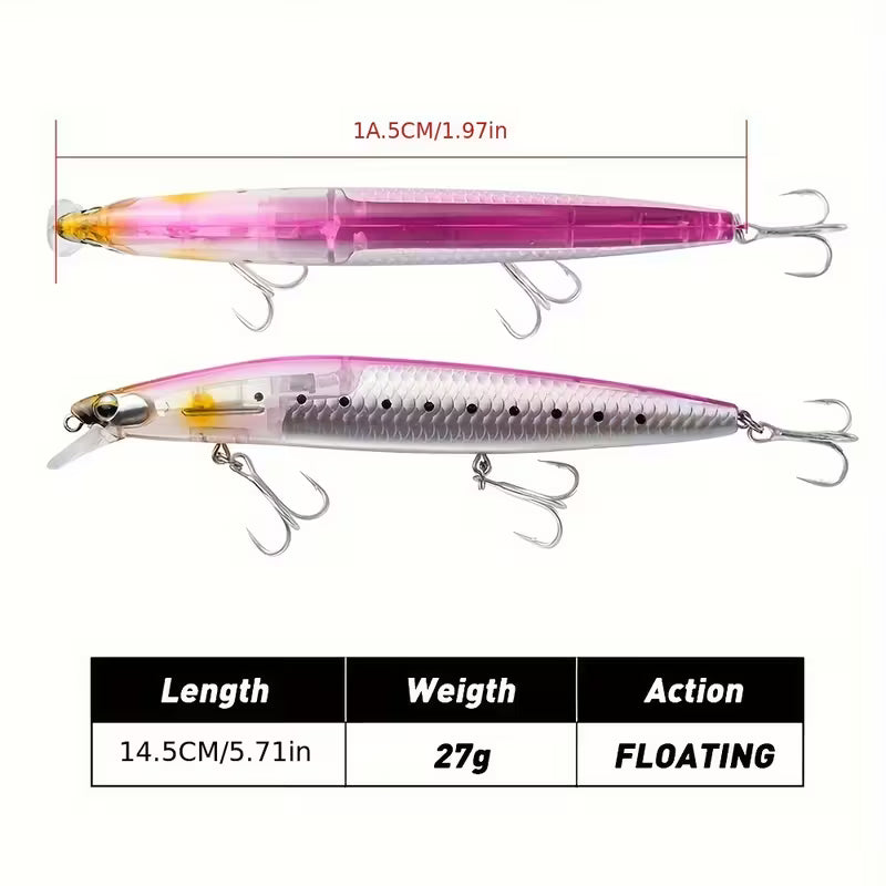 Minnow galleggiante a paletta corta “Crazy Scale” – 14.5cm / 27g