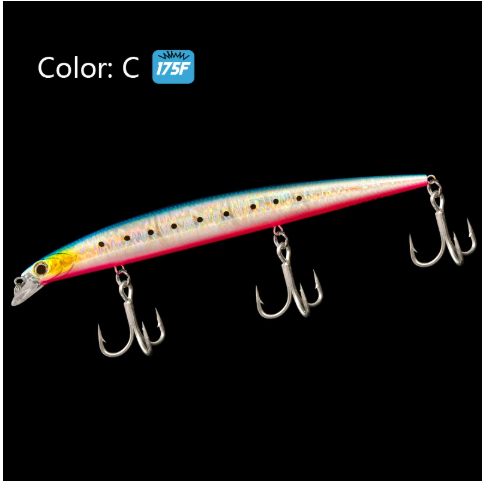 LETOYO Minnow Galleggiante a Lungo Lancio – 175mm / 25g