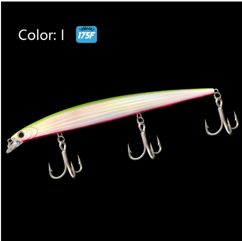 LETOYO Minnow Galleggiante a Lungo Lancio – 175mm / 25g