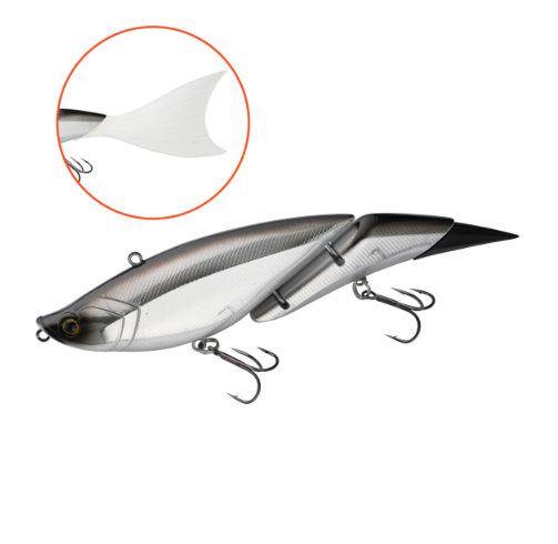 19cm 55g 2-Segment Floating Swimbait Lure with Replaceable Tail – Hard Bait for Bass, Mackerel & Tuna